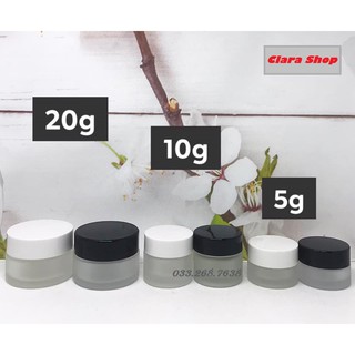 Hủ đựng mỹ phẩm thủy tinh 5g-10g-20g | Combo 10 hủ