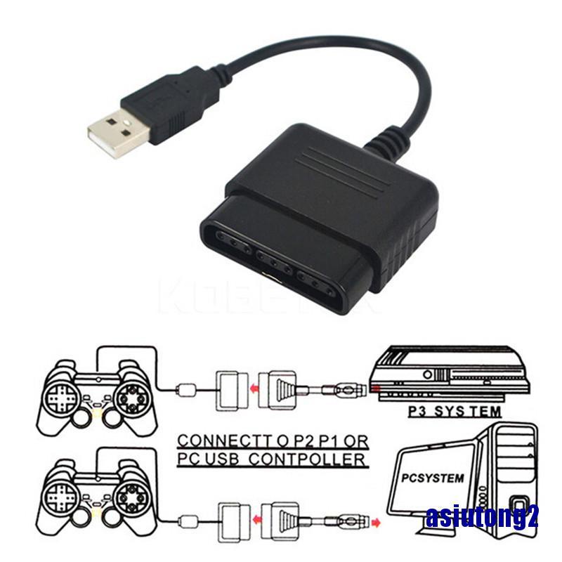 Set 2 Dây Cáp Chuyển Đổi Cổng Usb Cho Playstation Ps2 Sang Ps3 Pc