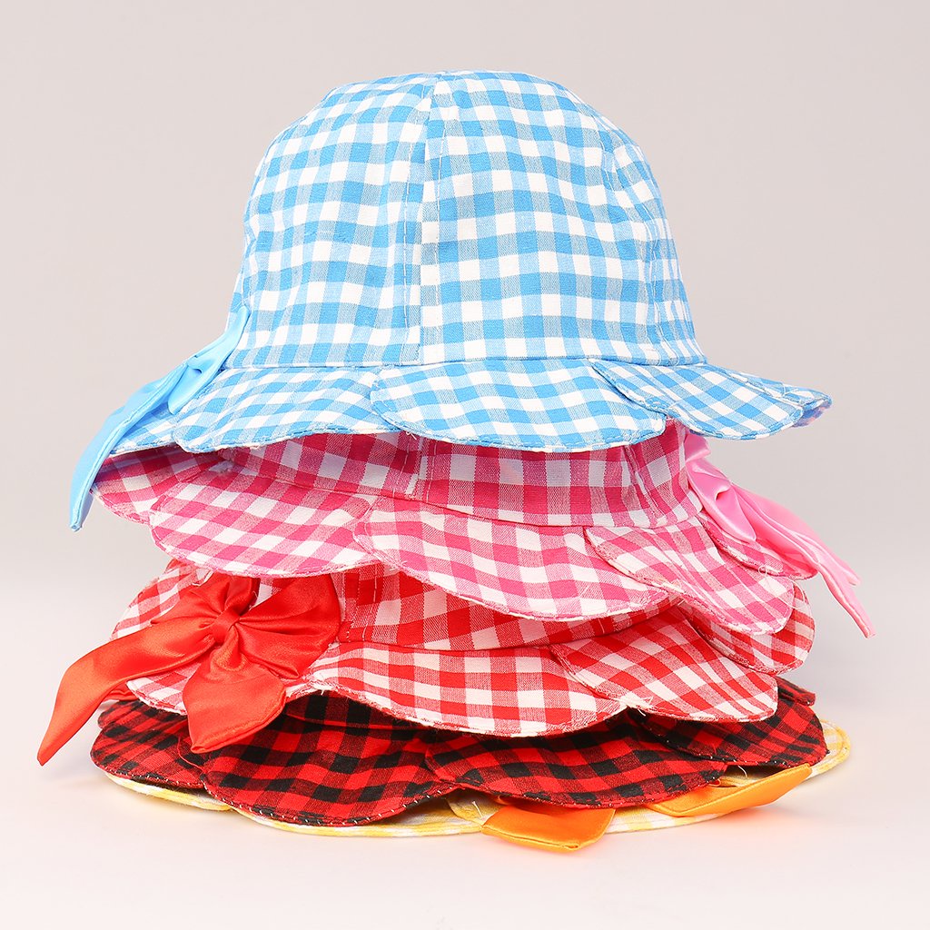 NÓN VÀNH KẺ SỌC ĐÍNH NƠ KÈM KHĂN VOAN CHO BÉ 3-24 THÁNG