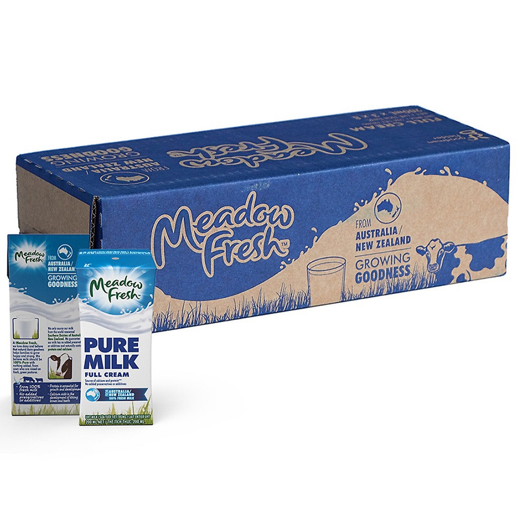 [12/2021]Sữa Meadow Fresh nguyên kem hộp 200ml cho bé trên 1 tuổi