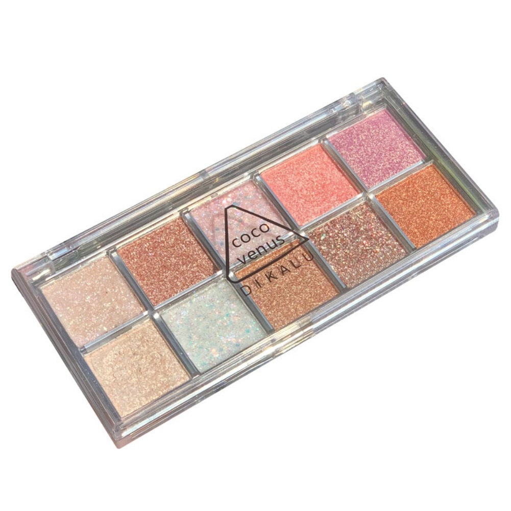 Dikalu Mười Color Eyeshadow Palette Siêu Không Cất Cánh Trang Điểm Lâu Chống Thấm Nước Chống Thấm Mồ Hôi Ngọc Trai Mờ bảng Phấn Mắt Uni