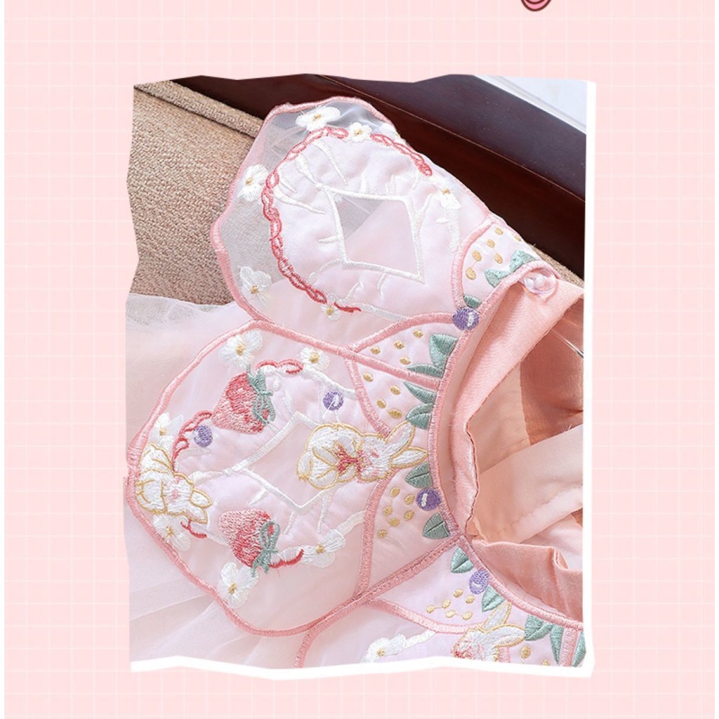 Đầm Hán Phục Thêu Họa Tiết Phong Cách Trung Hoa Cho Bé Gái