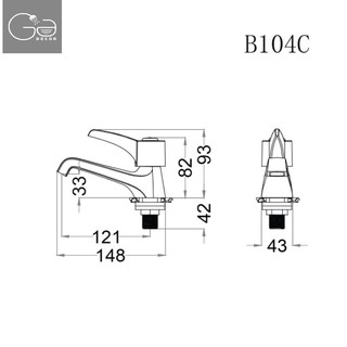 VÒI LAVABO LẠNH CAESAR B104C - VOICSR0119