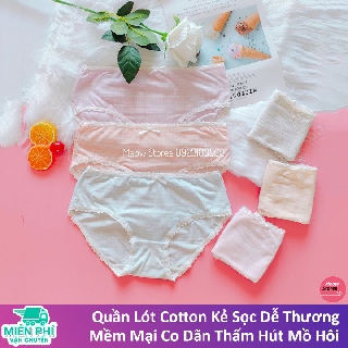 Quần Lót Nữ Cotton Kẻ Sọc Dễ Thương (Ảnh Thật)