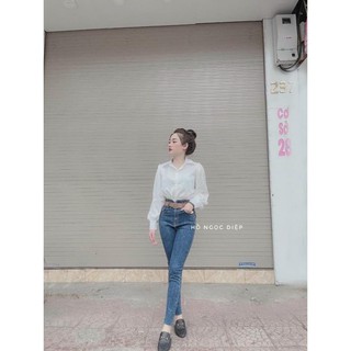 Áo Sơ Mi Trơn Chất Lụa Áo Sơ Mi Nữ Hot  <3