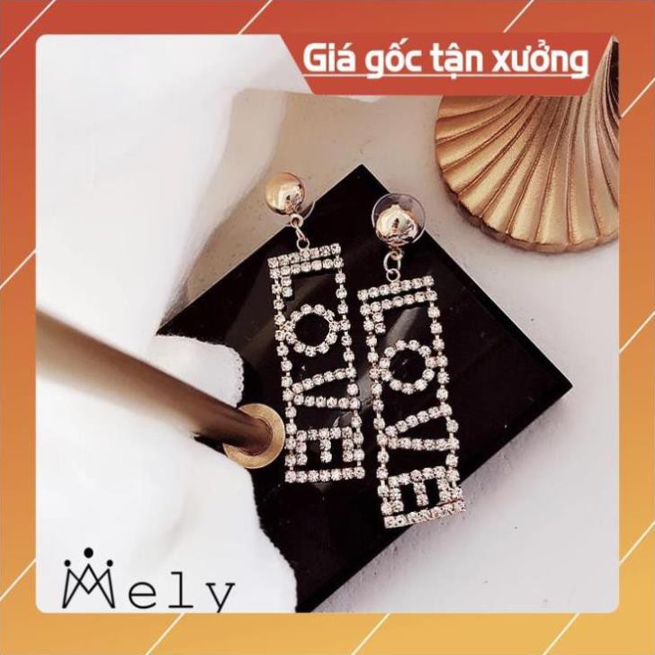 BÔNG TAI CHỮ LOVE ĐÍNH ĐÁ 547