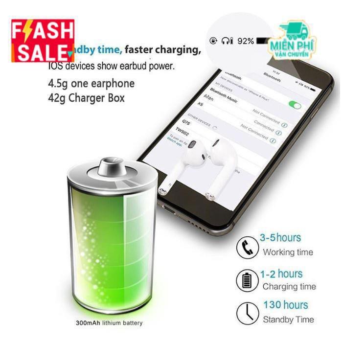 Hot I9S Tai nghe Bluetooth Không dây I9S TWS Âm thanh cực hay dành cho iOS hoặc Android.