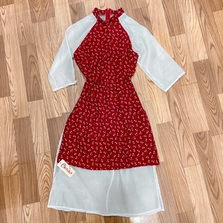Đầm giả áo dài (tự phối cùng quần hoặc váy)- Chitchitstore
