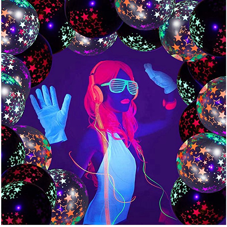 Bộ 10 bong bóng 12 inch trong suốt chấm bi trang trí tiệc