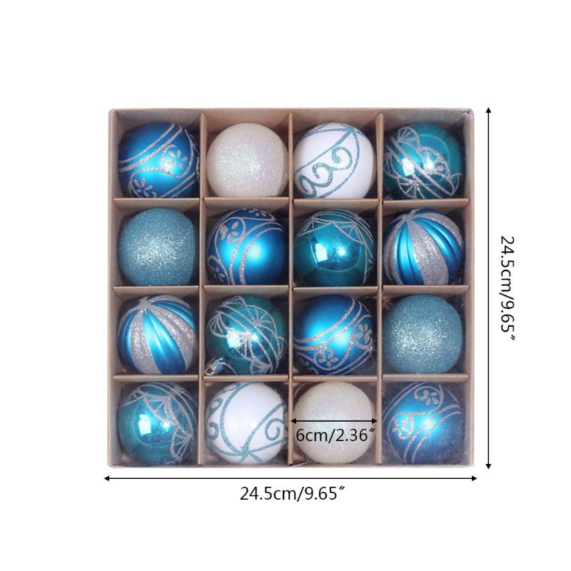 Set 16 Trái Châu 6cm Trang Trí Cây Thông Noel