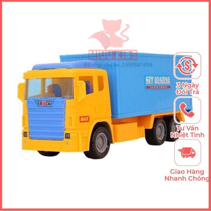 MÔ HÌNH XE CONTAINER BẰNG NHỰA  LOẠI LỚN CHÍNH HÃNG LONG THỦY CHO BÉ
