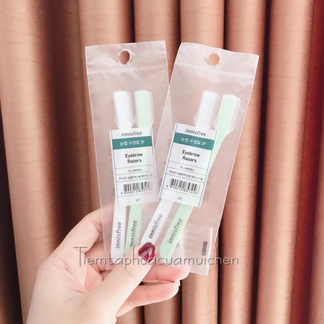 [Cam kết chính hãng] Set 2 Dao Cạo Lông Mày Innisfree Eyebrow Razor (Bộ 2 Dao)