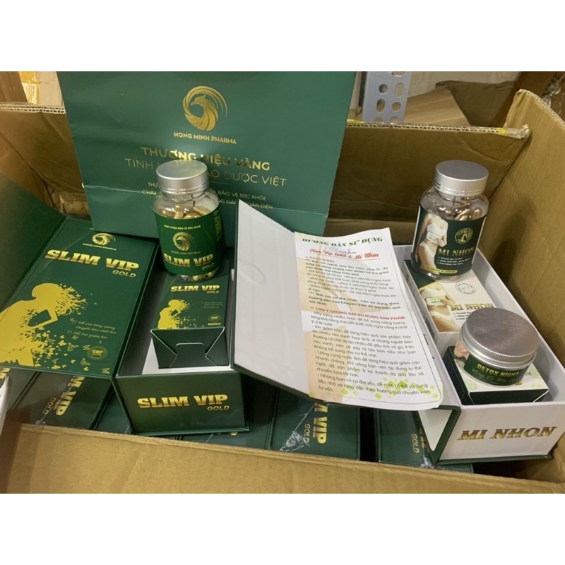 (150 VIÊN ). GIẢM CÂN SLIM VIP TẶNG GIẢM CÂN MI NHON ( mua 1 được 3 )
