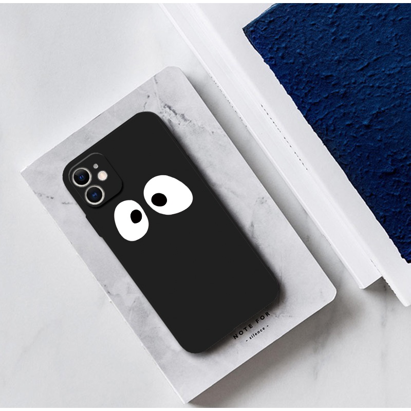 Ốp Điện Thoại TPU Silicon Mềm Hình Đôi Mắt To Đơn Giản Thời Trang Cho iPhone 13 14 Pro Max 6S 7 8 Plus X 12 mini 11 Pro Xs Max XR SE2