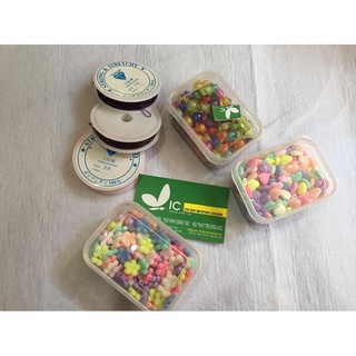 Combo 3 set hạt xâu vòng và 3 cuộn dây xâu