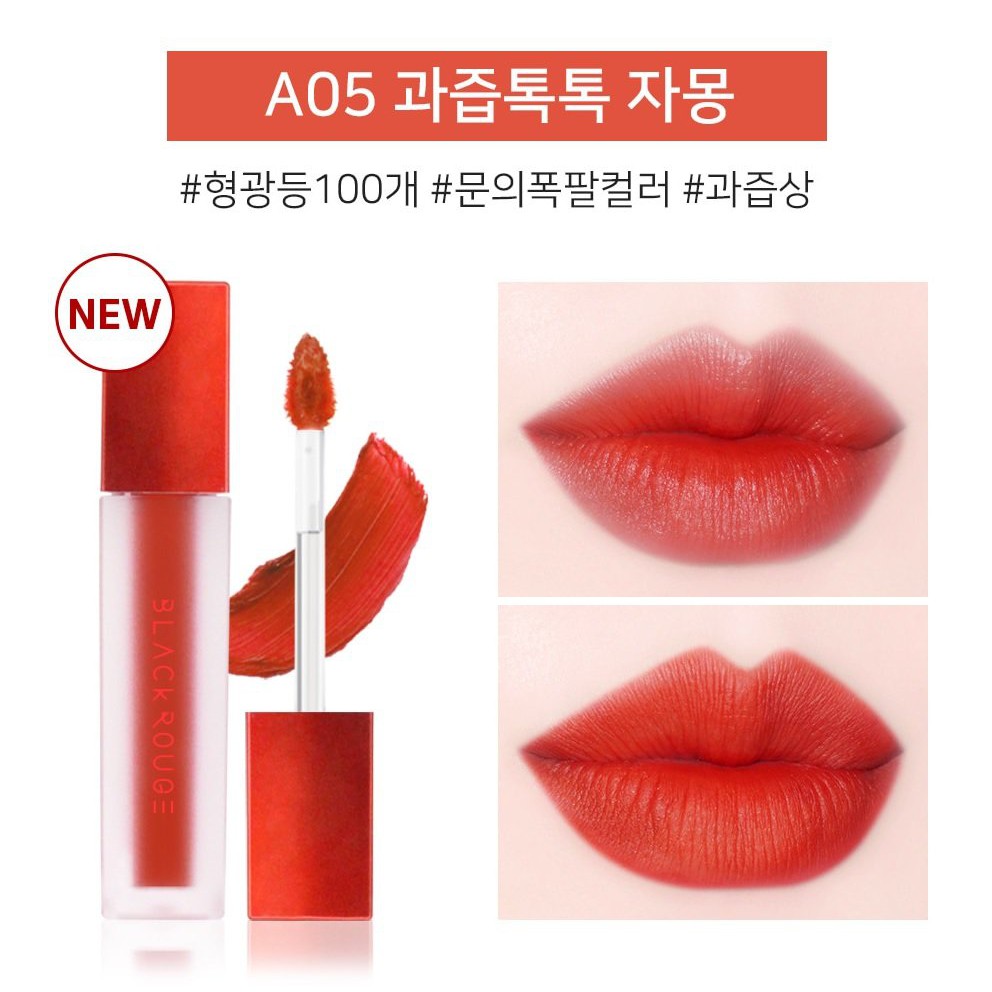 Son Kem Lì Black Rouge Air Fit Velvet Tint A03 Đỏ Cam - 2016 Skincare | BigBuy360 - bigbuy360.vn