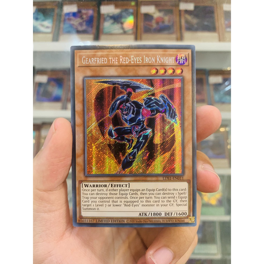 Thẻ Bài Lẻ YugiOh! Mã LDS1-EN011 - Gearfried the Red-Eyes Iron Knight - Secret Rare - 1st Edition