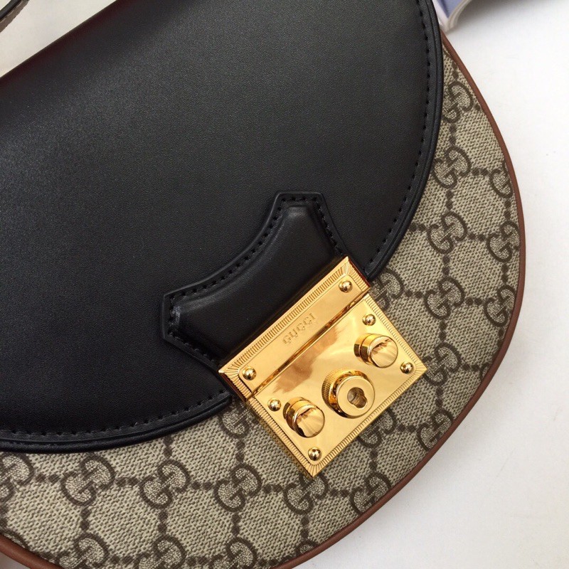 Túi đeo chéo nữ thương hiệu Gucci GG Pad Lock da thật cao cấp
