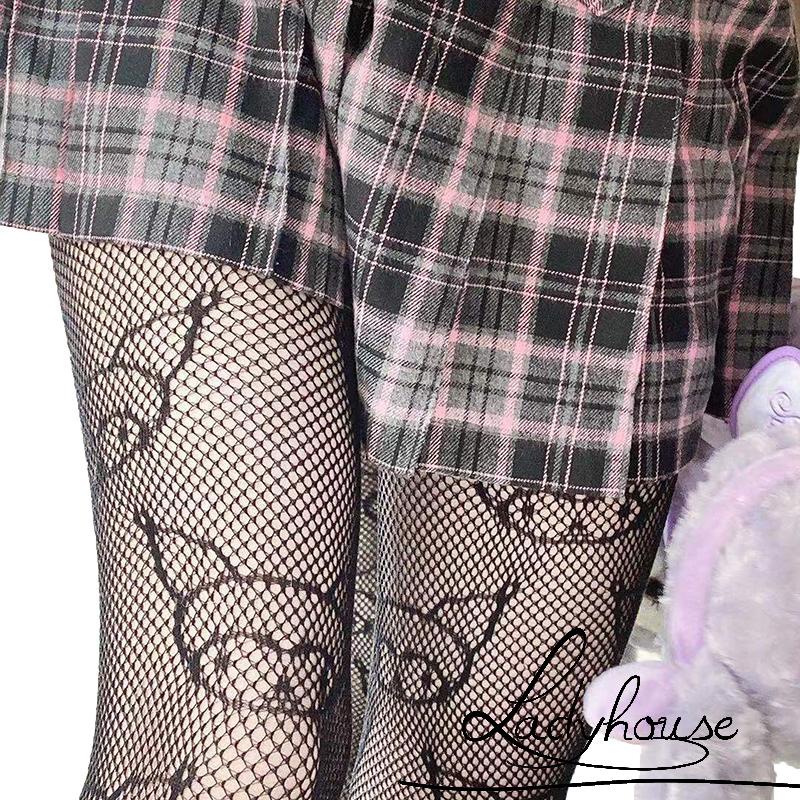 Quần tất lưới rỗng họa tiết hoạt hình thời trang xuân hè cho nữ