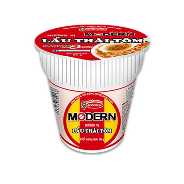 Mì ly Modern lẩu Thái tôm hộp 67g