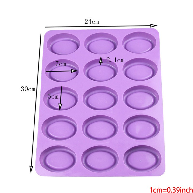 * 15 Holes Cylinder Silicone Molds for Making Chocolate Candy Soap Muffin Cupcake