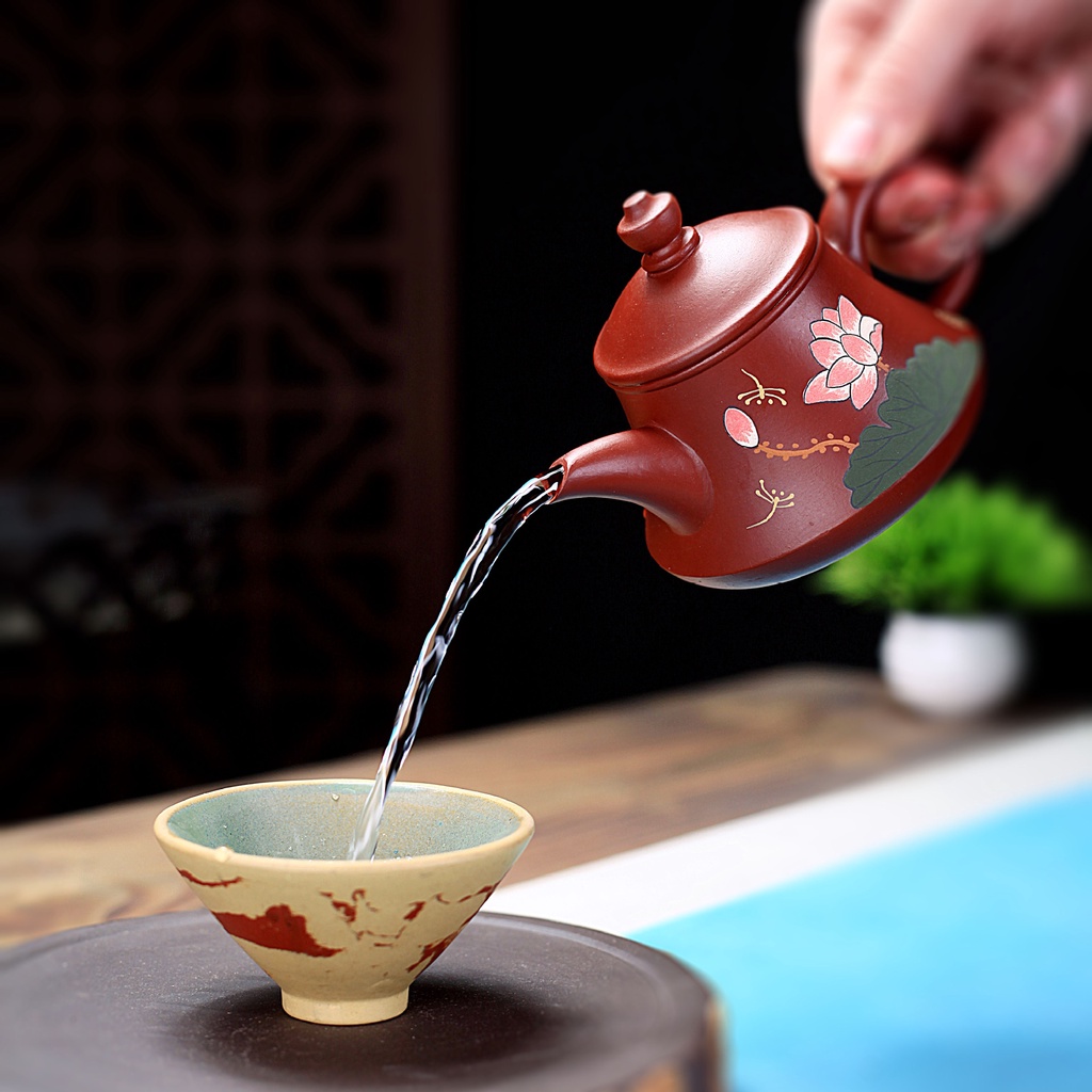 Ấm Tử Sa Nghi Hưng Ngọc Tháp Hà Hương 210 ml (Đại Hồng Bào)
