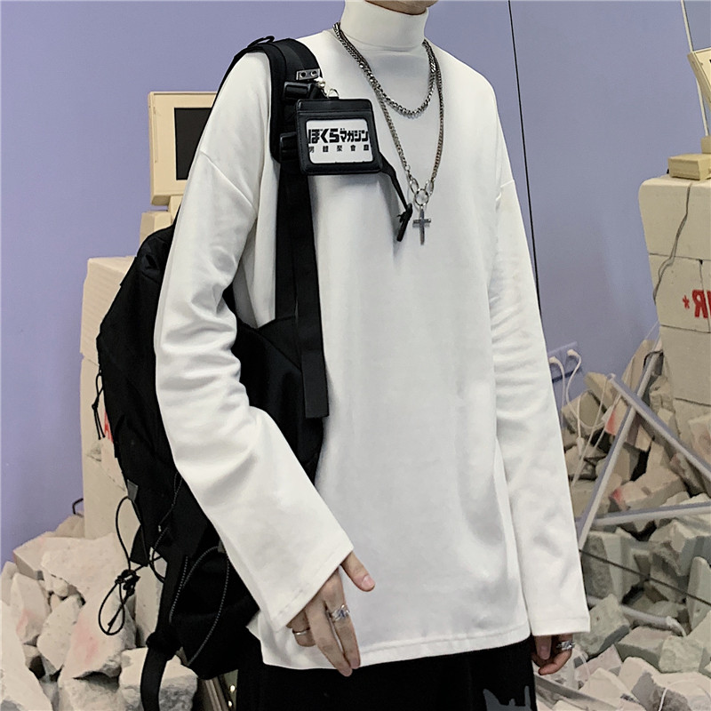 Áo Thun Tay Dài Cổ Lọ Thời Trang Trẻ Trung Cá Tính 225030 Áo Thun Trơn Thời Trang Thu Đông Đơn Giản Cho Nữ