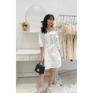 Váy sơmi lệch trễ vai CICISTUDIO