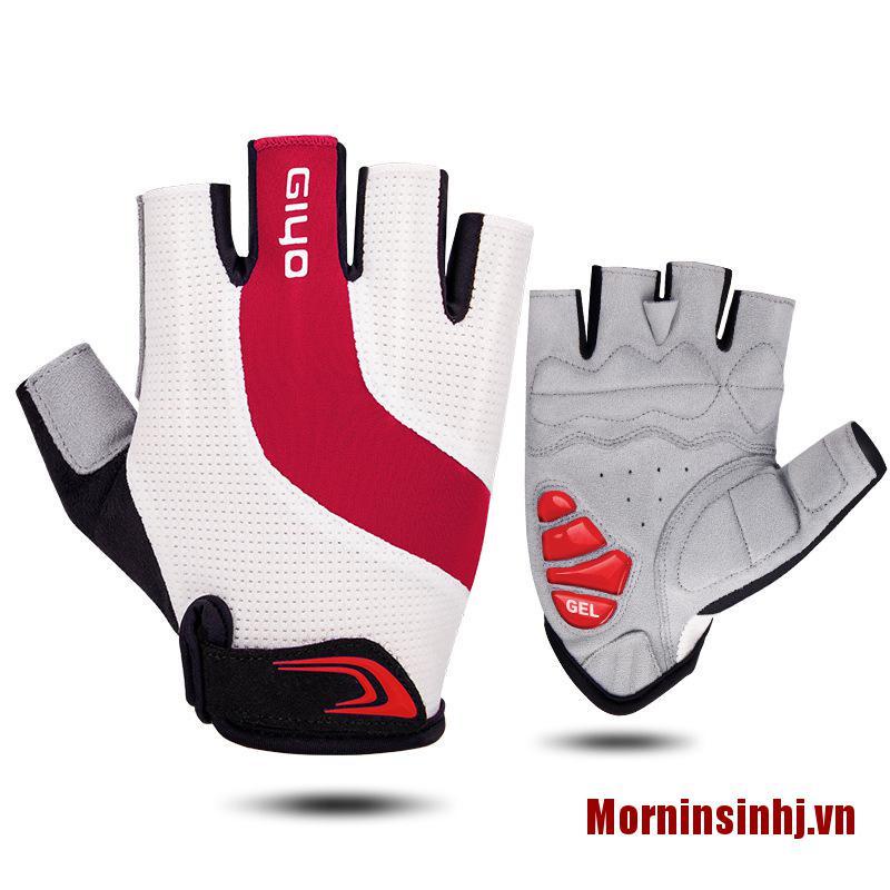 ✨Morninsinhj Breathable Lycra Fabric Unisex Cycling Gloves Road  Bicycle Half Finger Glove