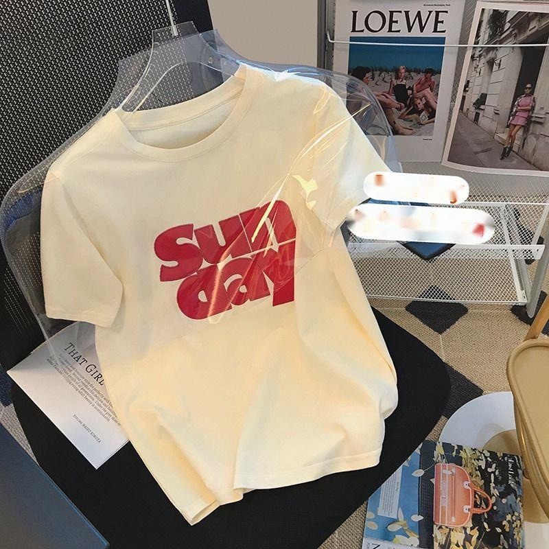 Áo Thun Tay Ngắn In Chữ Thiết Kế Mới Thời Trang Mùa Hè Dành Cho Nữ