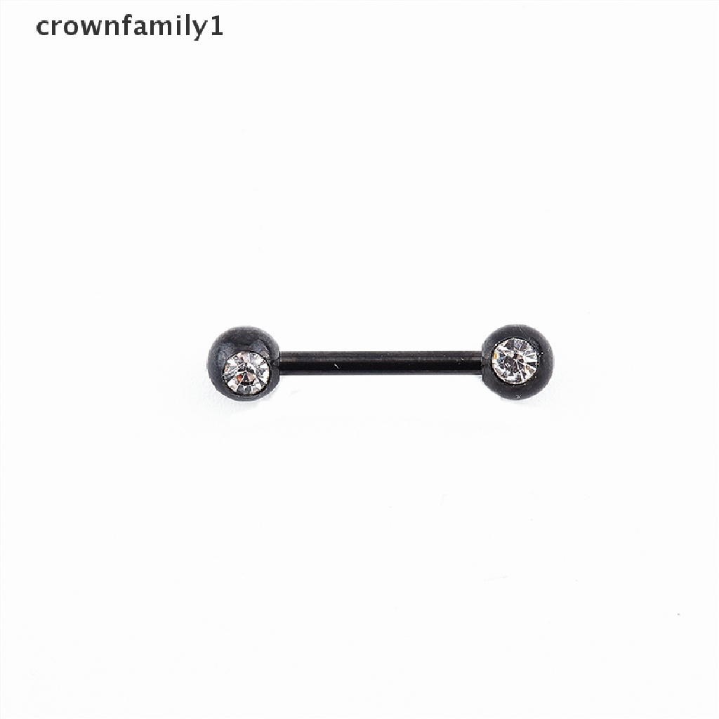 Set 2 Khuyên Nhũ Hoa Bằng Thép Không Gỉ Hình Trái Tim crownfamily1