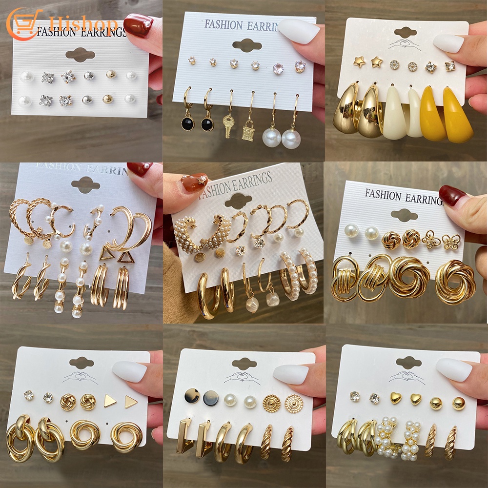 Bông Tai Hình Bướm Đính Ngọc Trai Thời Trang Đơn Giản Cho Nữ