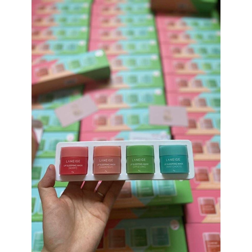 Mặt Nạ Dưỡng Môi Mini 💖Freeship💖 Mặt Nạ Ngủ Môi 𝗟𝗔𝗡𝗘𝗜𝗚𝗘 𝗟𝗜𝗣 𝗦𝗟𝗘𝗘𝗣𝗜𝗡𝗚 𝗠ask Mini Kit 8g