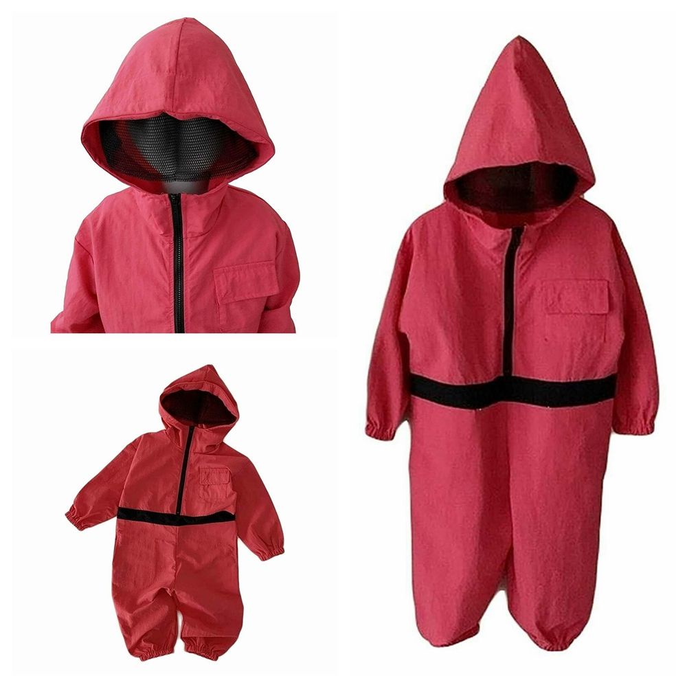 Bộ áo liền quần có mũ trùm đầu dùng hoá trang nhân vật  màu đỏ thích hợp cho Halloween dành cho trẻ em | BigBuy360 - bigbuy360.vn