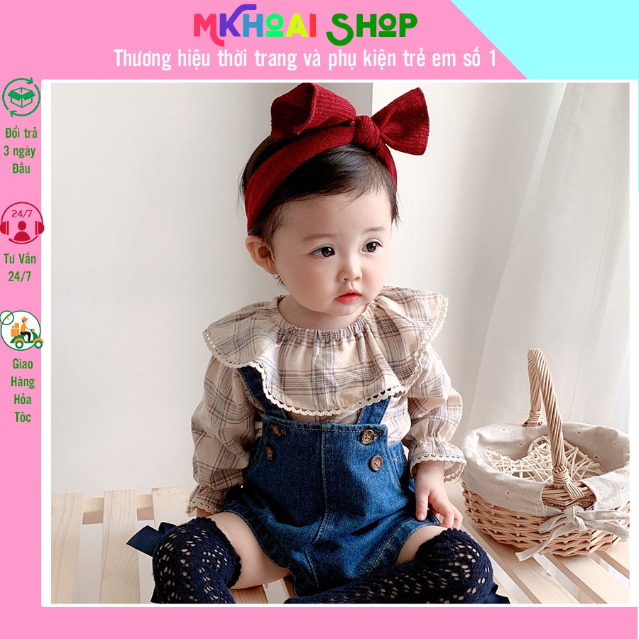 Hàng chính hãng Set Yếm + Áo Giành Cho Bé Gái 3 Tháng - 4 tuổi Giá rẻ