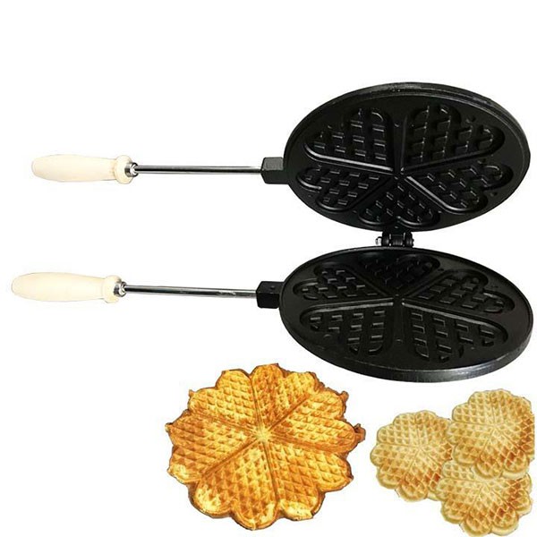 Khuôn Làm Bánh Kẹp Tàn Ong Chống Dính Loại 1 Bánh Nướng Waffle Ăn Kem Thơm Ngon