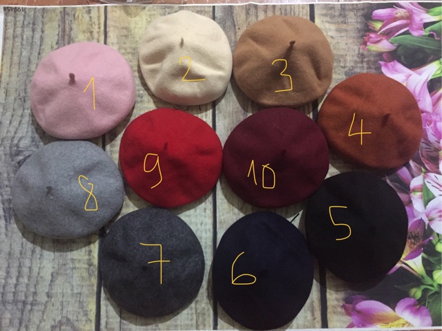 MũMũ nồi beret siêu dễ thương loại 1 (có dây rút), video so sánh loại 1 và loại 2