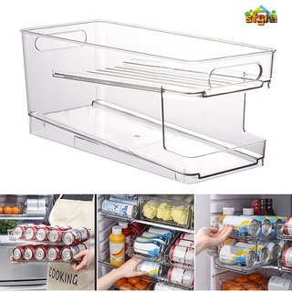 Khay Đựng Đồ Uống 2 Tầng Tiện Dụng Cho Tủ Lạnh / Tủ Lạnh / Dụng Cụ Nhà Bếp