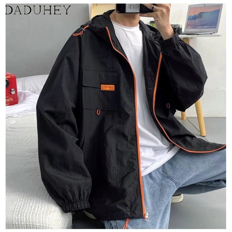 DaDuHey Summer 2022 New Men's Coat Sun Protection Clothing Fashion Brand Loose Ultrathin Breathable Jacket Sun-Protective Clothing