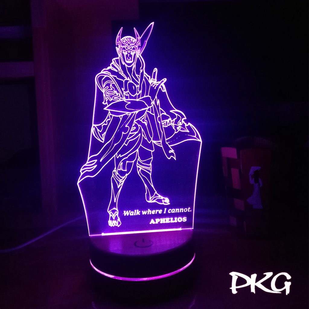 Đèn Ngủ Led 3D tướng APHELIOS MA SỨ LMHT nháy sáng 16 màu cảm ứng điều khiển từ xa