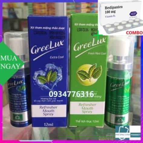 Combo Bedipanten 100mg +  Greelux Xịt thơm miệng thảo dược