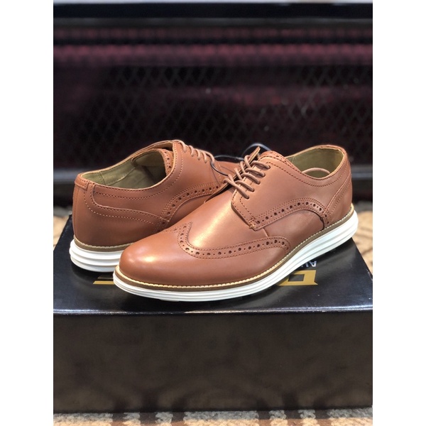 Giày tây da nam cao cấp, giày công sở nam Cole Haan chính hãng - Màu nâu, Size 40, 42