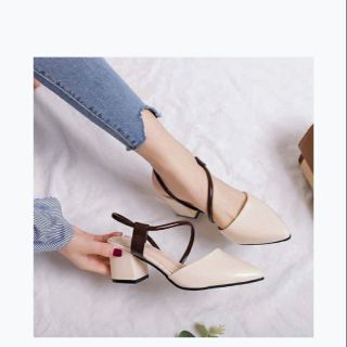 Giày 5p hở gót quai tròn