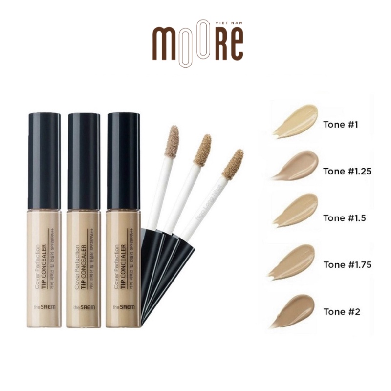 Kem che khuyết điểm The Saem Cover Perfection Tip Concealer SPF28 PA++ 6.5g