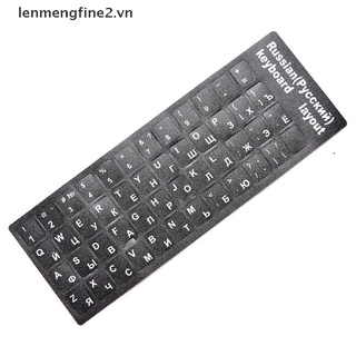 {FCC} Russian Standard Computer Keyboard Layout Stickers W/ White & Amp White Letters {lenmengfine2}