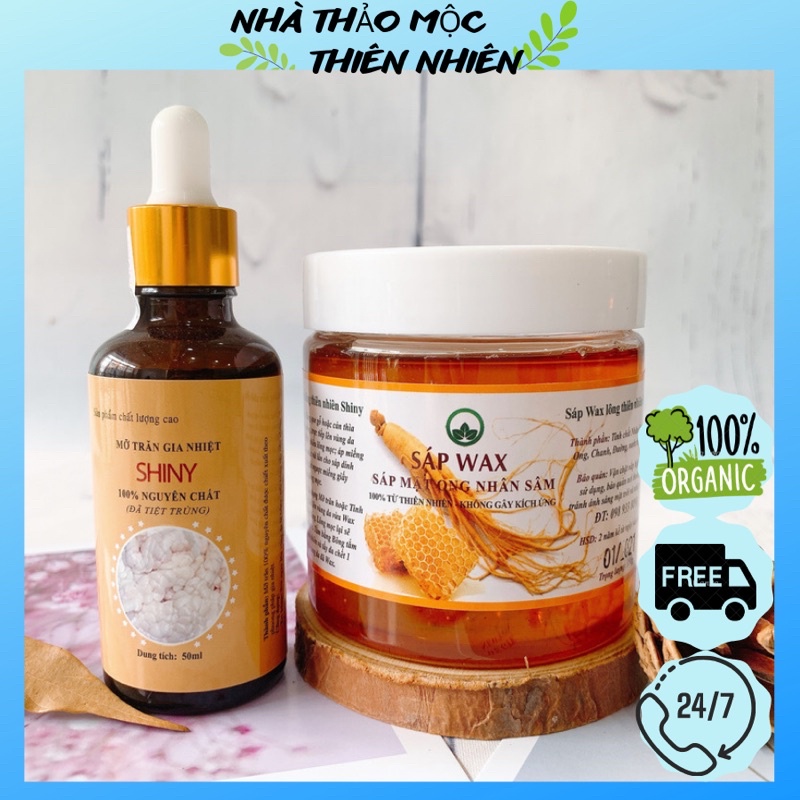 Combo triệt lông Wax + Mỡ Trăn handmade Shiny(tặng kèm bộ dụng cụ wax)