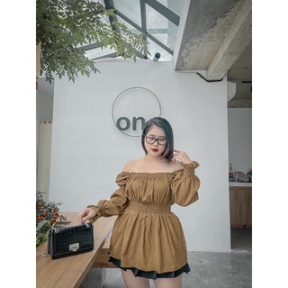 [MÚP BIGSIZE 60-100KG] Áo tiểu thư thắt eo tay bồng