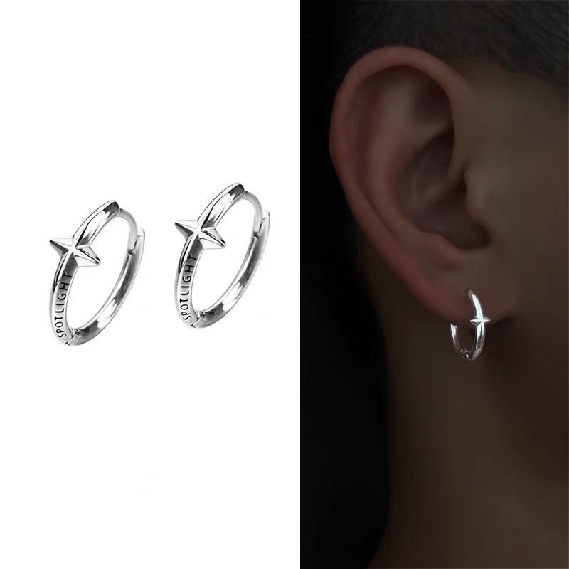 Khuyên Tai Bạc S925 Hình Tròn Nhỏ Đơn Giản Thời Trang Phong Cách Hàn Quốc Cho Nữ