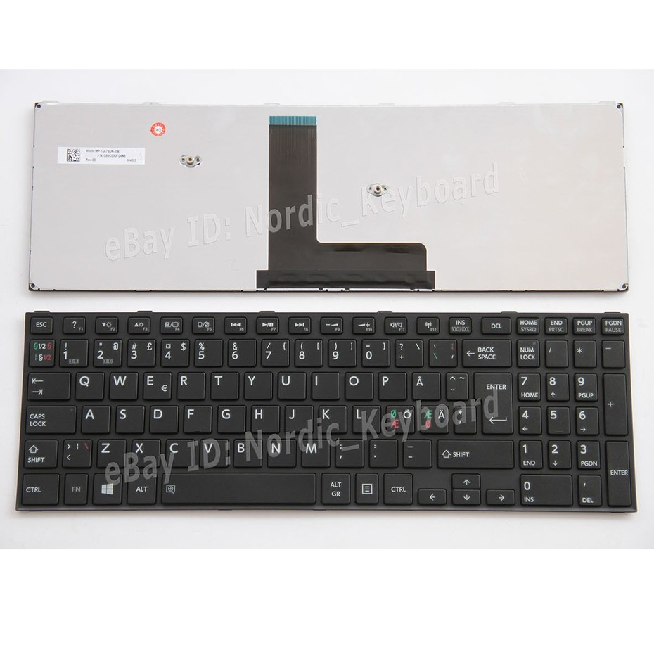 (KEYBOARD) BÀN PHÍM LAPTOP TOSHIBA C50-B dùng cho C50-B, C55-B (Chân vít trên dưới)