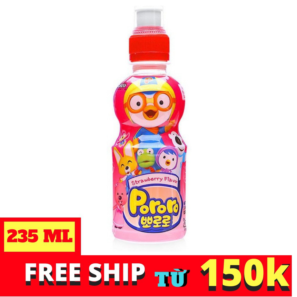 NƯỚC UỐNG PORORO HƯƠNG VỊ DÂU CHAI 235ML